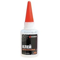 WUMAX - Клей цианоакрилатный универсальный 20гр WUMAX - Клей цианоакрилатный универсальный 20гр